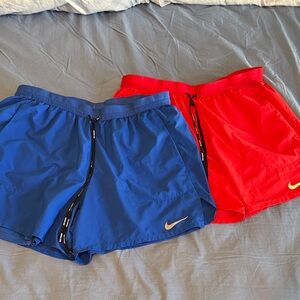Nike Men's Athletic Shorts - Blue and Red